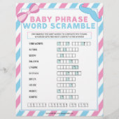 Baby Phrase Scramble [Genderüberraschung] Briefbogen (Vorderseite)