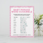 Baby Phrase Scramble [Luxury Lace [Pink] Briefbogen (Stehend Vorderseite)