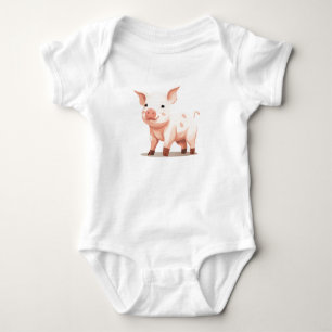 Baby Pig, Baby Ferkel, Baby Farm Animes Strampler