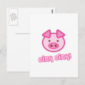 Baby Pig Cartoon Postkarte (Vorne/Hinten)