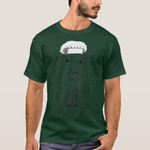 Baby Pig Farm Animal Koch Funny Cooking Cook T-Shirt