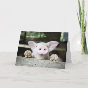 Baby Pig in Pen, Piglet Karte