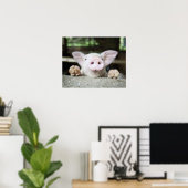 Baby Pig in Pen, Piglet Poster (Heimbüro)
