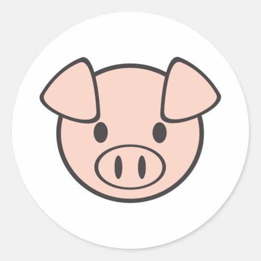 Baby Pig Runder Aufkleber (Vorderseite)