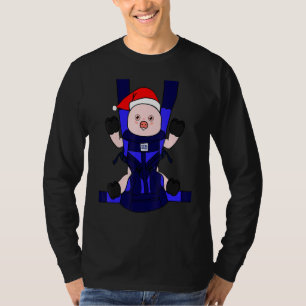Baby Pig Santa Funny Niedlich Bauer Farmgirl Chris T-Shirt