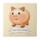 Baby Pig Zeichnend Custom Fliese (Vorderseite)