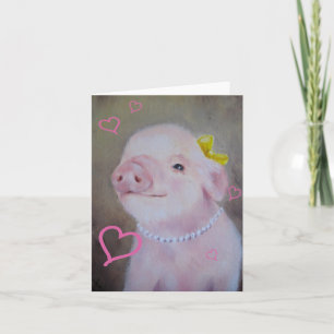 Baby-Piggy Valentinstag-Karte Feiertagskarte