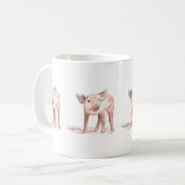 Baby piglet art Animal Water Farm Kaffeetasse (Vorderseite Links)