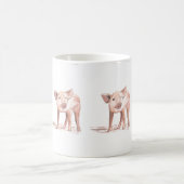 Baby piglet art Animal Water Farm Kaffeetasse (Mittel)