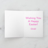 Baby Piglet Ping Oaster Card Feiertagskarte (Innenseite)