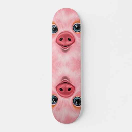 Baby Piglet Skateboard Pink - Lächeln (Vorne)