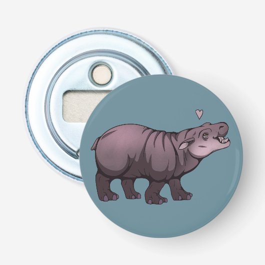 Baby Pigmy Hippo Flaschenöffner (Vorderseite)