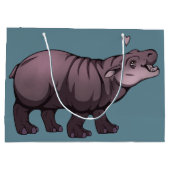 Baby Pigmy Hippo Große Geschenktüte (Rückseite)