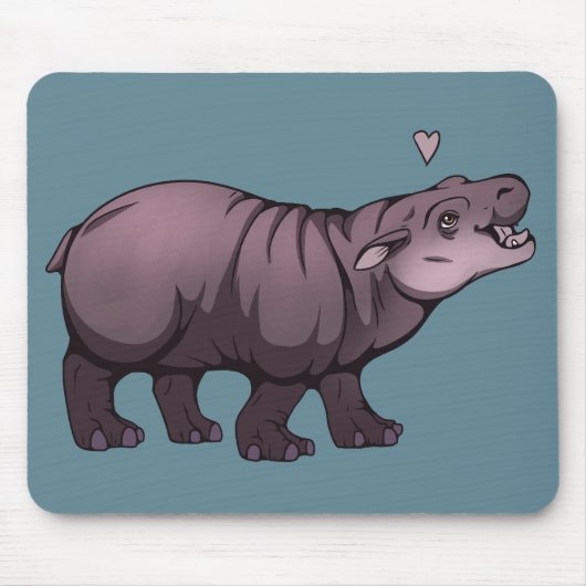 Baby Pigmy Hippo Mousepad (Vorne)