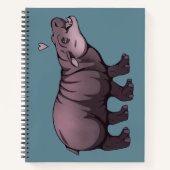Baby Pigmy Hippo Notizblock (Vorderseite)