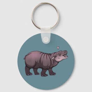 Baby Pigmy Hippo Schlüsselanhänger
