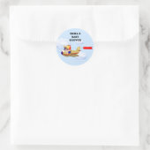 Baby Pilot Runder Aufkleber (Tasche)
