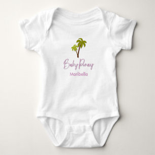 Baby Pinay Palm Tree mit Individuelle Name Baby Strampler
