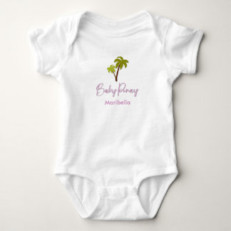Baby Pinay Palm Tree mit Individuelle Name Strampler
