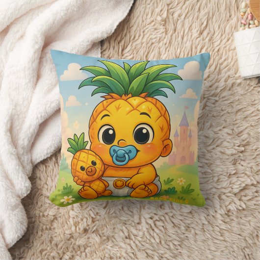 Baby Pine O — The Cutest Pineapple in the Empire! Kissen (Decke)