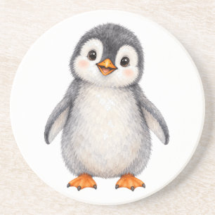 Baby Pinguin Aquarell Getränkeuntersetzer