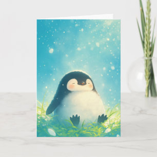 Baby Pinguin Chilling Karte