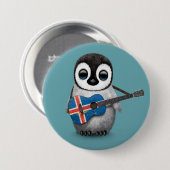 Baby-Pinguin, der isländisches Button (Vorne & Hinten)