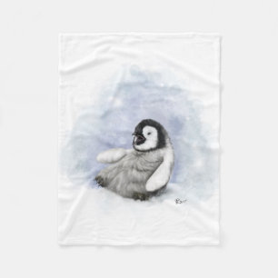Baby-Pinguin-Gleiten Fleecedecke