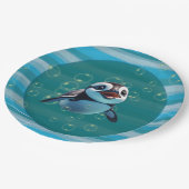 Baby Pinguin Papierplatte Pappteller (Schrägansicht)