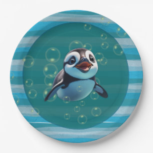 Baby Pinguin Papierplatte Pappteller