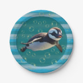 Baby Pinguin Papierplatte Pappteller (Vorderseite)