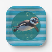 Baby-Pinguin-Platte Papierplatte Pappteller (Vorderseite)