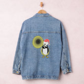 Baby Pinguin spielt Tuba Jeansjacke (Hangar)