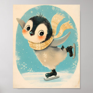 Baby-Pinguin-Wandkunst - Süßes Kinderzimmer-Poster Poster