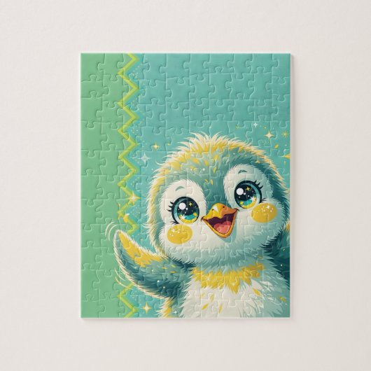Baby Pinguin winkt Puzzle (Vertikal)
