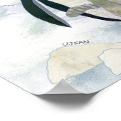 Baby Pinguine geniessen Winterurlaub in der Antark Poster (Ecke)