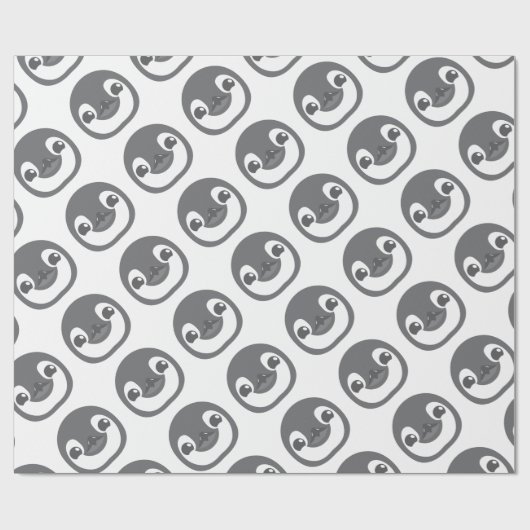 Baby-Pinguingesicht Geschenkpapier (Flach)