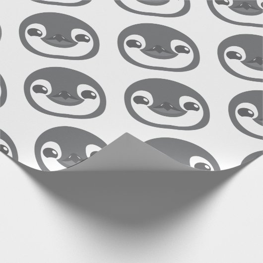 Baby-Pinguingesicht Geschenkpapier (Ecke)