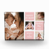 Baby Pink 4 Foto Collage Block für die erste Mutte (Vorderseite)