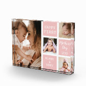 Baby Pink 4 Foto Collage Block für die erste Mutte (Rechts)