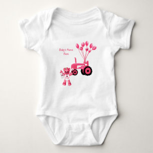 Baby Pink Bee und Pink Traktor T - Shirt