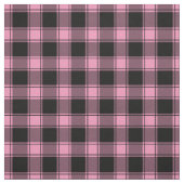 Baby Pink & Black Buffalo Plaid Stoff (Muster)