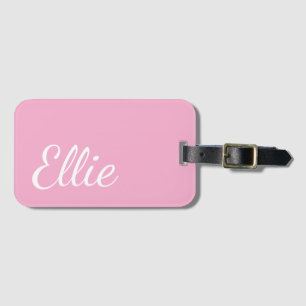 Baby Pink Bliss Benutzerdefinierter Name in Kurs Gepäckanhänger