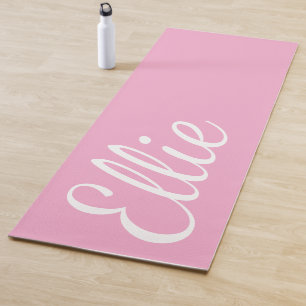 Baby Pink Bliss Benutzerdefinierter Name in kurs Yogamatte