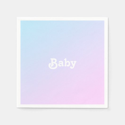 Baby pink blue ombre radition baby dusche serviette (Vorderseite)