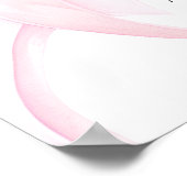 Baby Pink Bow Girl Baptism Welcome Poster (Ecke)