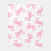 Baby Pink Bows and Stars Fleecedecke (Vorderseite)