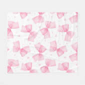 Baby Pink Bows and Stars Fleecedecke (Vorderseite (Horizontal))