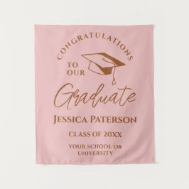 Baby Pink Brown gratuliert unserem Absolventen Wandteppich