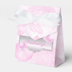 Baby Pink Butterfells & Balloons Gefälligkeitsbox Geschenkschachtel